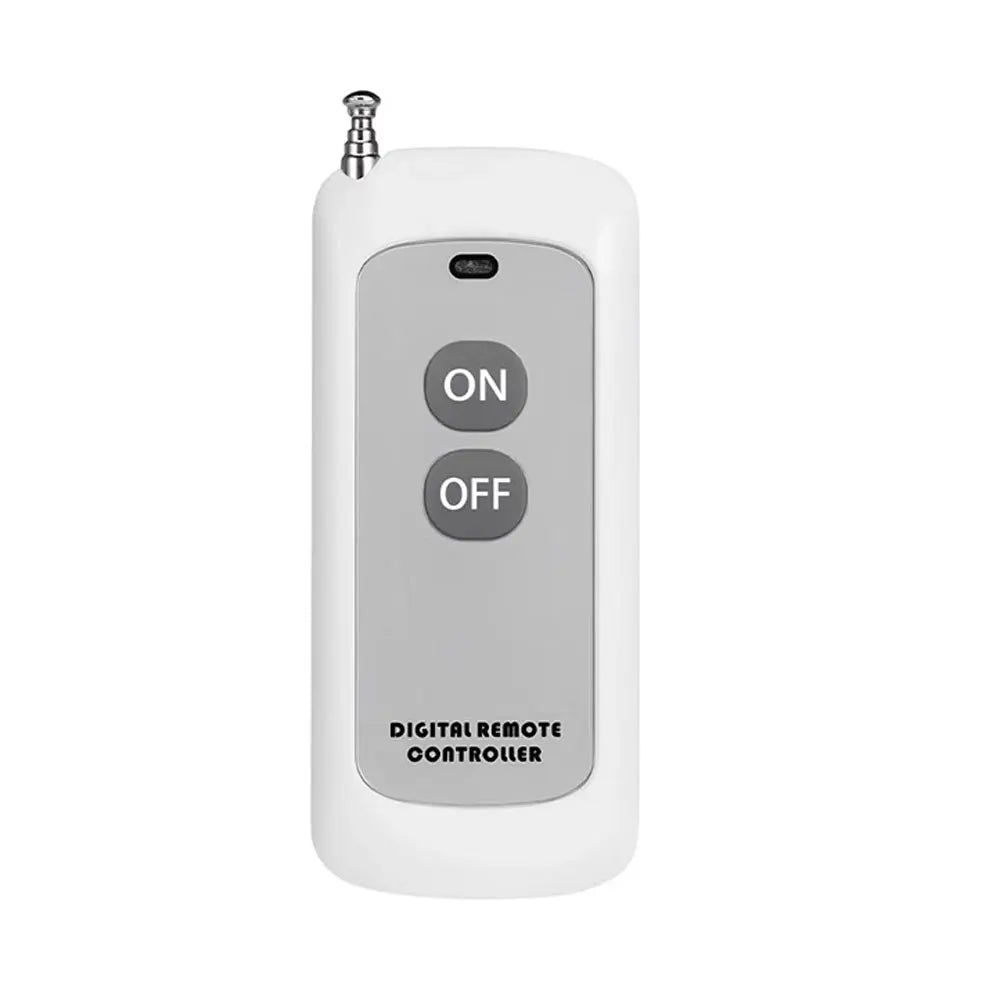 433MHz AC 220V 380V RF Remote Control Switch 30A Relay 2 Buttons Long Range Remote for Water Pump Home Outdoor Light Control