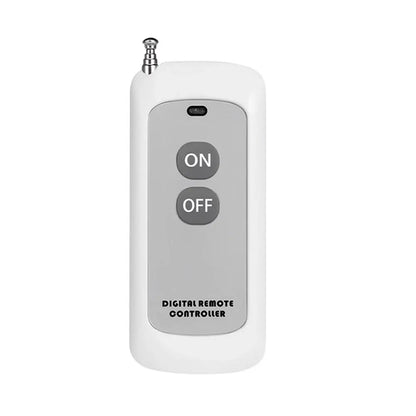 433MHz AC 220V 380V RF Remote Control Switch 30A Relay 2 Buttons Long Range Remote for Water Pump Home Outdoor Light Control