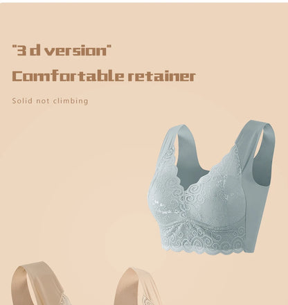 Bras For Women Underwear Plus Size Bra M-5XL Wire Free Brassiere Summer Wireless Bralette Push Up Sexy Lace Bra With Padding