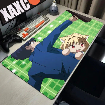 Neco-arc Gamer Cabinet Mouse Pad Anime Gaming Accessories Rubber Keyboard Office Tables Computer Desk Mat Carpet Mousepad