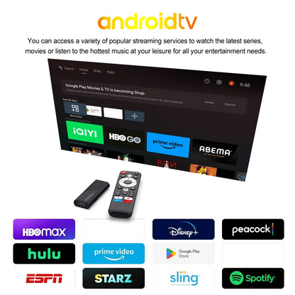 H96 MAX H313 TV Stick Allwinner H313 Quad Core mini smart TV BOX 4K Wifi6 BT5.0 Google voice assistant Smart Set Top Box