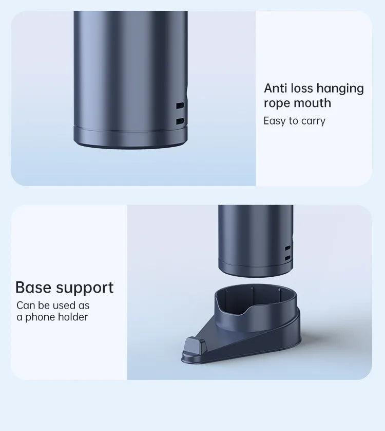 Lenovo Portable Ice Cooling Mini Handheld Fan 100 Speeds Powerful Fan High-speed USB Rechargeable Cooler with Phone Stand