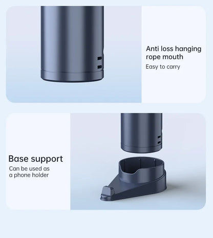 Lenovo Portable Ice Cooling Mini Handheld Fan 100 Speeds Powerful Fan High-speed USB Rechargeable Cooler with Phone Stand