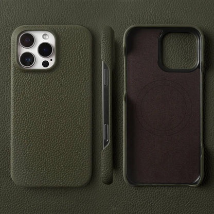 Premium Magnetic Genuine Leather Case For iphone 16 Pro Max 15 14 13 12 11 Wireless Charge Magnet Magsafe Cover Shockproof Coque
