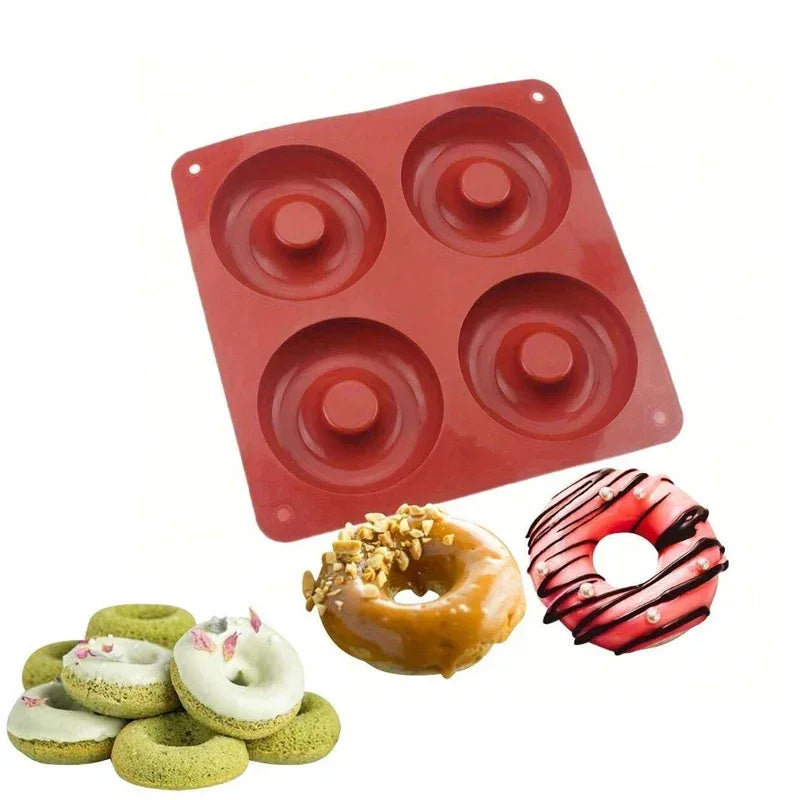 6 Holes Silicone Donut Mold Baking Pan Non-Stick Baking Pastry Chocolate Cake Dessert DIY Decoration Tools Bagels Muffins Donuts