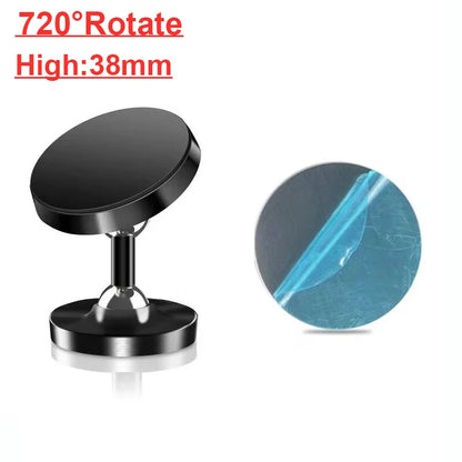 Creative Dual Axis Alloy magnetic car bracket 720 ° rotation Double ball magnetic phone holder for Any model phone