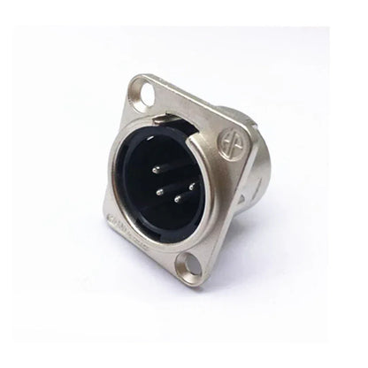1pcs 3,4,5,6,7 pin Male/Female Black/Silver Metal Square XLR Speaker Panel mount socket Connector