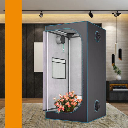 C-JP 80x80x180cm Plant Growth Tent with Observation Window, Raised Floor Stand, and Tool Kit