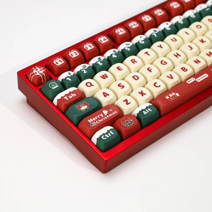 KBDiy Christmas Carnival Keycap Gift KOA Profile Sublimation PBT ISO Keycaps For 60 Wooting Magnetic Mechanical Keyboard Gaming