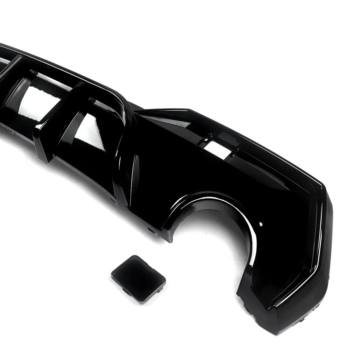 Magickit Rear Diffuser For BMW G22 G23 420i 430i 440i M Sport w/ LED 2020+ Carbon Look Rear Bumper Diffuser