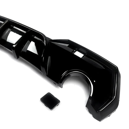Magickit Rear Diffuser For BMW G22 G23 420i 430i 440i M Sport w/ LED 2020+ Carbon Look Rear Bumper Diffuser