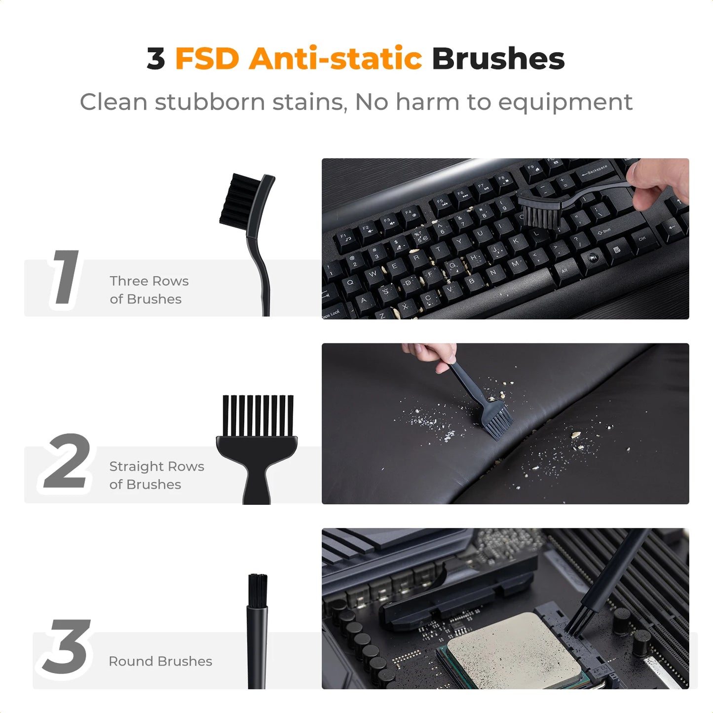 K&F CONCEPT Electric Air Duster Cordless Compressed Air Blower Suction for Computer,PC,Laptop Keyboard,Car,Camera Dust Cleaner