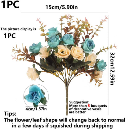 Silk rose Artificial Flowers Wedding Home Christmas Decoration bride Bouquet Diy gift Scrapbooking Wreaths wall Photography prop