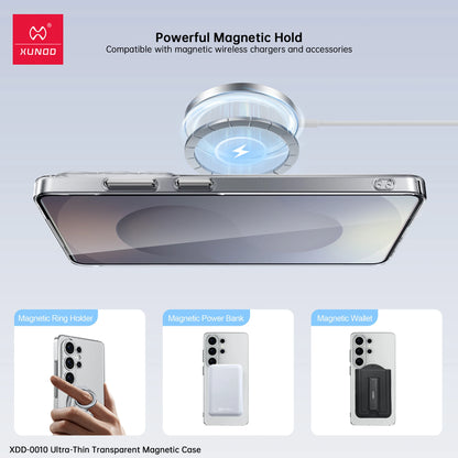 Xundd Magnetic Case For Samsung Galaxy S26 Ultra PC HD Transparent Cover Camera Lens Protection For Samsung S26 Ultra Case