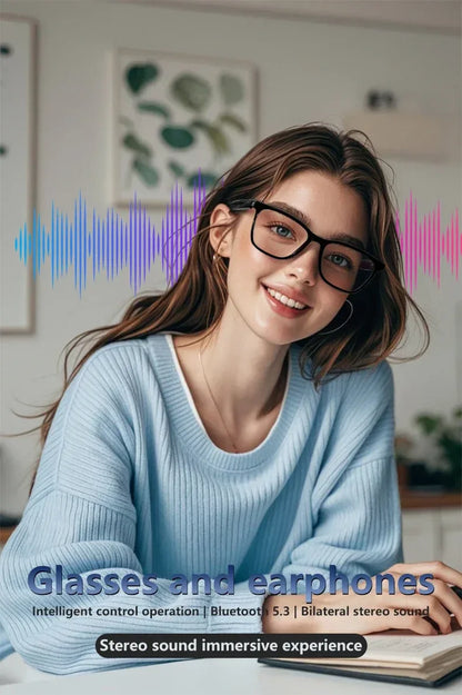 CLLOIO Bluetooth Smart Prescription Glasses Magnet Clip On Polarized Myopia Eyewear Anti Blue Light Progressive Reading Glasses