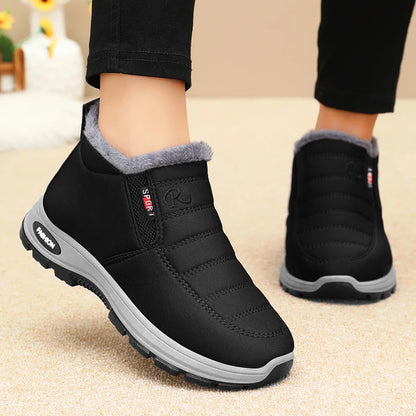 Winter New Women's Warm Cotton Boots Fleece-lined Thickened Waterproof Non-slip Women's Cotton Shoes Snow Boots