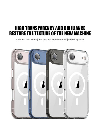 KEYSION Shockproof Transparent Case for MagSafe for iPhone 17 Air HD Clear TPU+PC Magnetic Wireless Charging Phone Back Cover