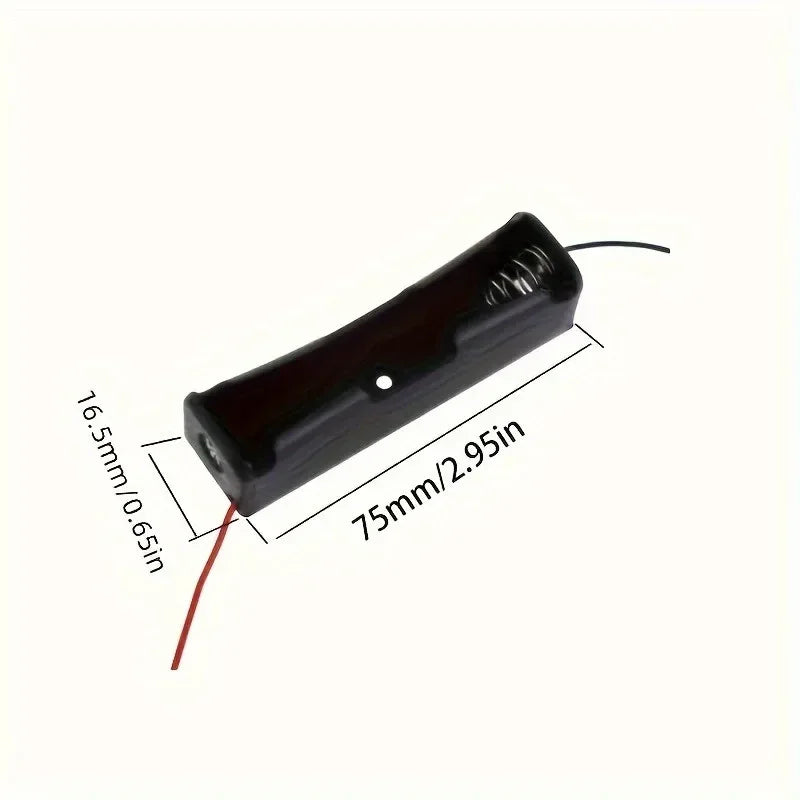 5pcs 18650 Power Bank Cases 1X 3.6V-4.2V 18650 Battery Holder Storage Box Case 1 Slot Battery Container with Wire Lead