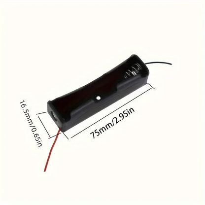 5pcs 18650 Power Bank Cases 1X 3.6V-4.2V 18650 Battery Holder Storage Box Case 1 Slot Battery Container with Wire Lead
