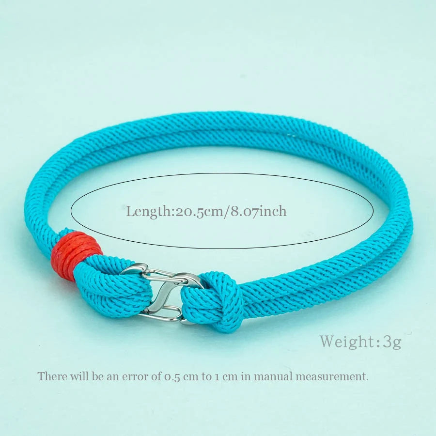 Simple Mens Bracelets Hand-Woven Detachable 7 Colors Rope Braclets Double Survival Braslet Pulseras Para Hombre Gift for Him