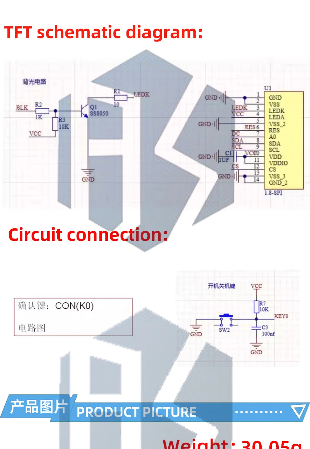 1.54 Inch 1.54" Full Color TFT Display Module HD IPS LCD LED Screen 240x240 SPI Interface ST7789 For Arduino