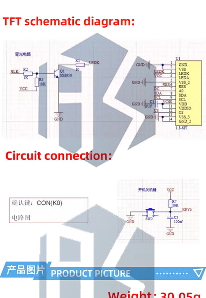 1.54 Inch 1.54" Full Color TFT Display Module HD IPS LCD LED Screen 240x240 SPI Interface ST7789 For Arduino