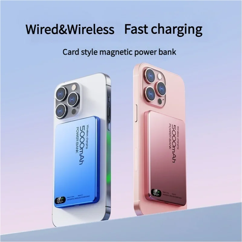 New 10000mAh Ultra-thin Magsafe Power Bank 22.5W Super Fast Charging Portable External Battery for IPhone 16 15 14 13 12 Huawei