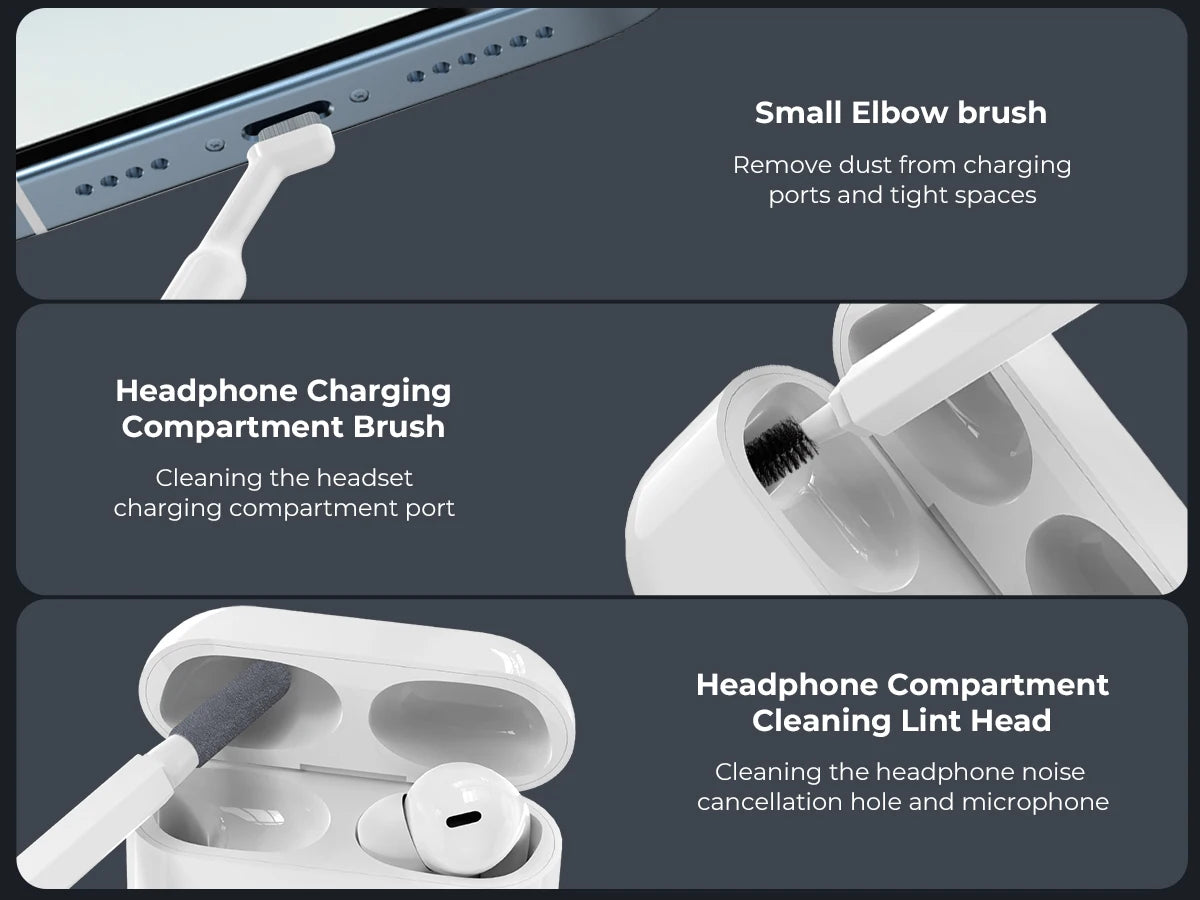 K&F Concept 20in1 iPhone AirPods Multifunction Cleaning Kits Brush Cleaning for Labtop Mobile Screen Keyboard Camera Lens
