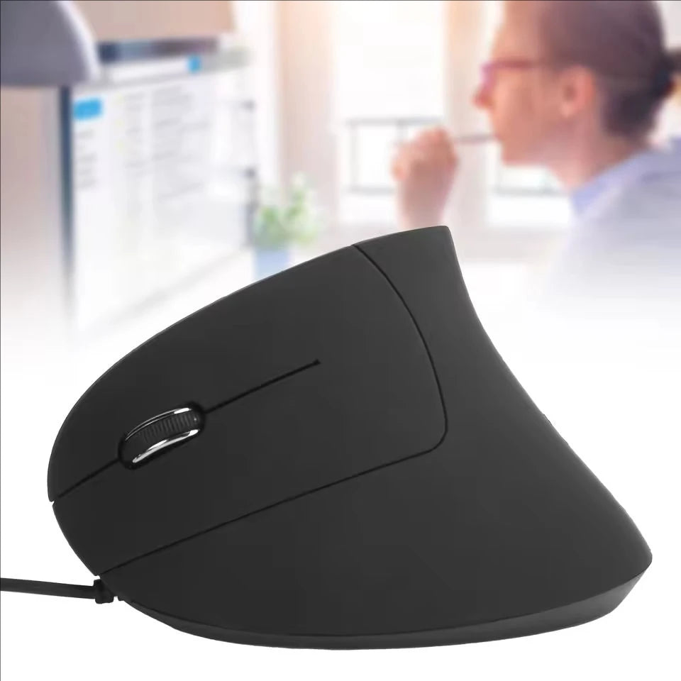 Ergonomic Vertical Wired Mouse Rechargeable Optical USB Computer Mice 1600DPI Gaming Healthy Mice