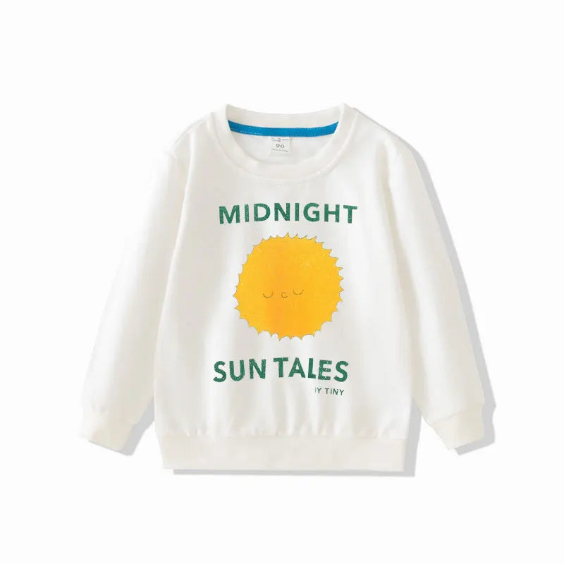 Children Sweatshirts Long Sleeve Tops for Kids Cartoon Boys T-shirts Spring Autumn Girls Pullovers Toddler Outfits Baby Tees
