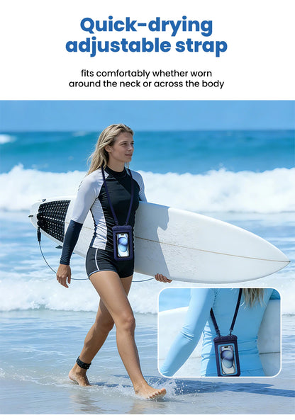 IPX8 Waterproof Phone Pouch 7.5" Universal Dry Bag Underwater Touch Screen Phone Casefor Swimming Rafting Beach