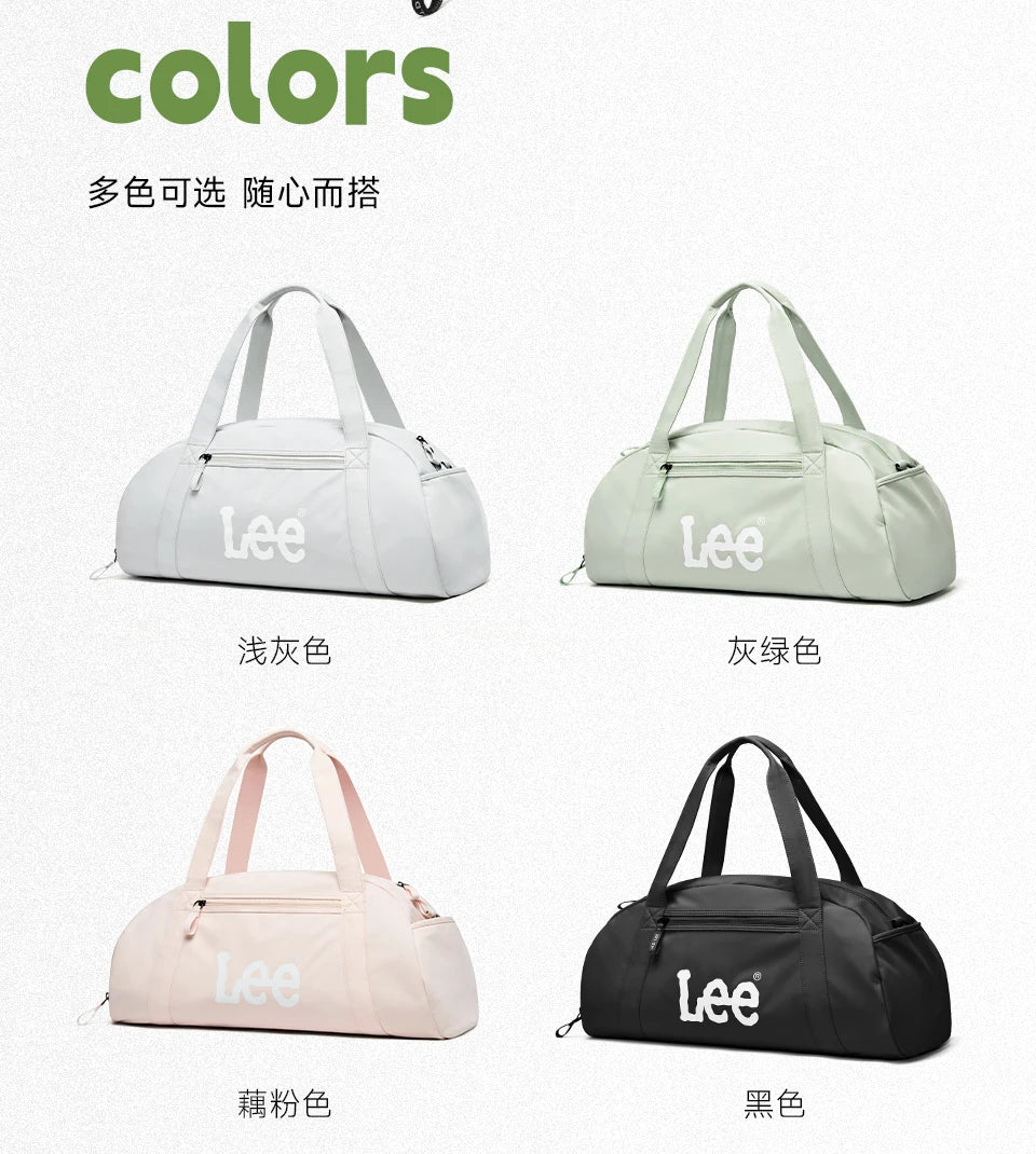 LEE Waterproof Sports Fitness Gym Bag Women Men Large Capacity Yoga Shoe Compartment Dry Pocket Luggage Travel Bag