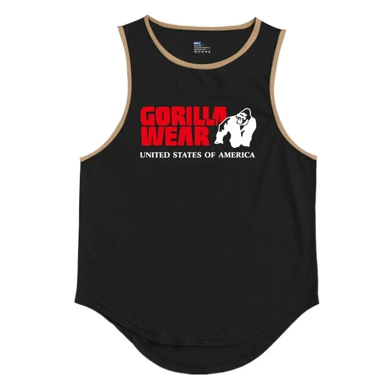 Gym Top Men Men's Clothing Fitness Clothes Shirt Bodybuilding Vests Man Vest Singlet Singlets Muscular Stringer T-shirts Tops