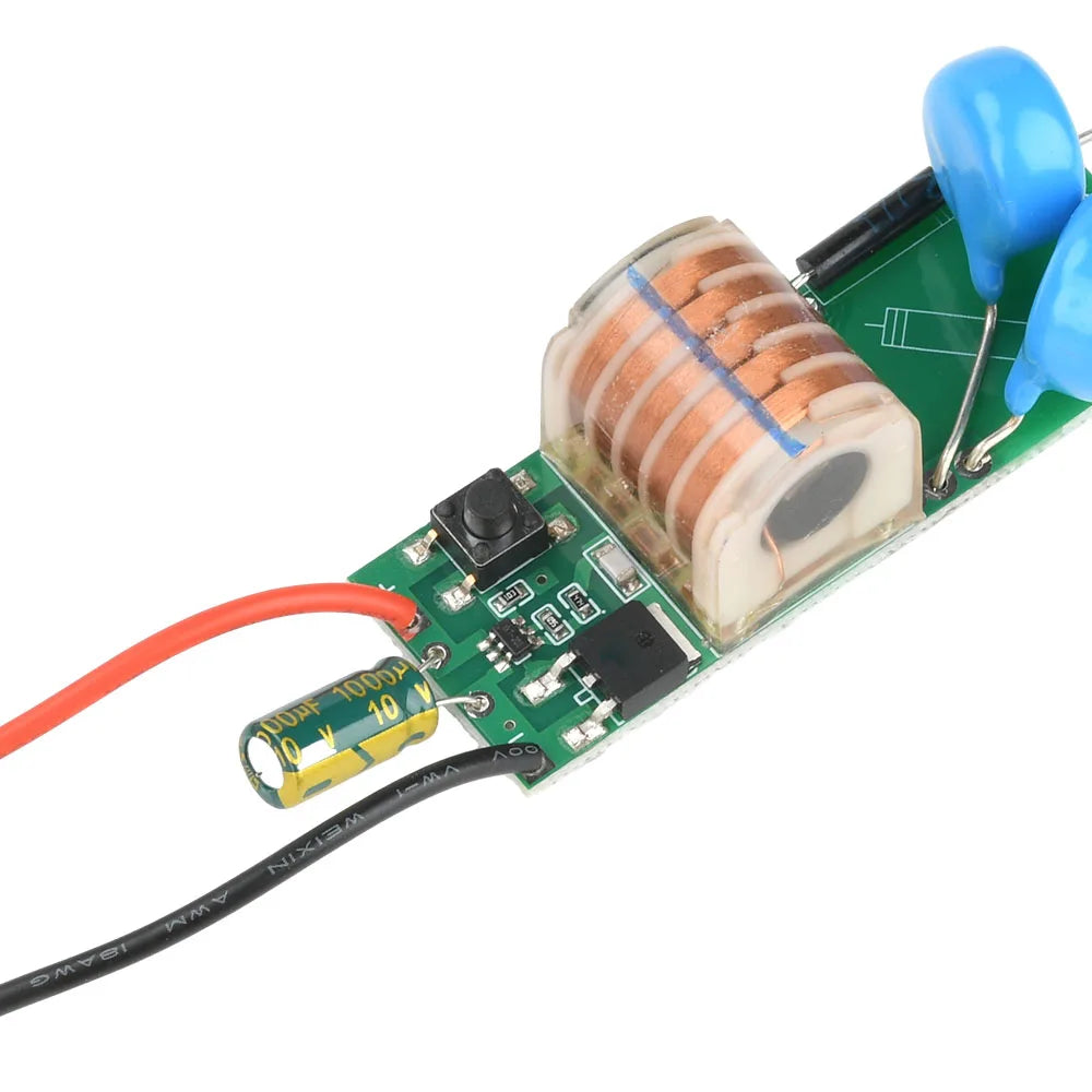DC 3.3V-5V to DC 15-30KV Arc Igniter High Voltage Module No-load High Power High Voltage Booster Module Adjustable Voltage Coil