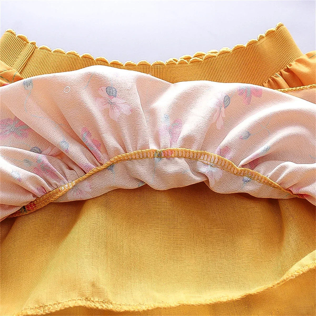 0-3 Year Old Little Girl'S Half Length Skirt  Sweet Small Floral Multi-Layer Chiffon Solid Color Loose A-Line Skirt tutu skirt