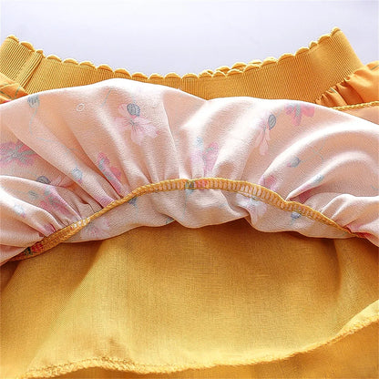 0-3 Year Old Little Girl'S Half Length Skirt  Sweet Small Floral Multi-Layer Chiffon Solid Color Loose A-Line Skirt tutu skirt