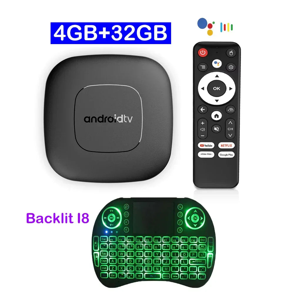Smart TV Box 8GB 128GB Android 14 ATV Allwinner H313 Google Assistant 8K Video 4k HDR10 Media Player T1 Very Fast Set Top Box