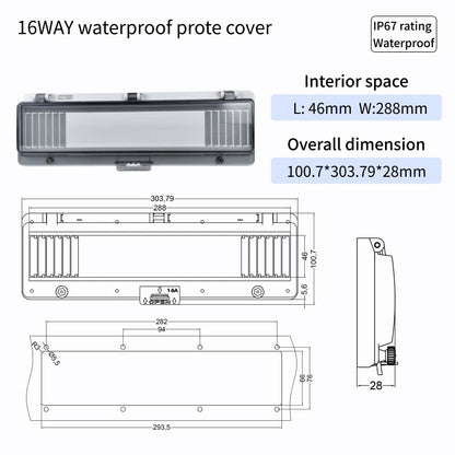 Outdoor Waterproof Window Cover with Lockable Circuit Breaker Electrical Box, Transparent Cover for IP67-Rated Button and Instru