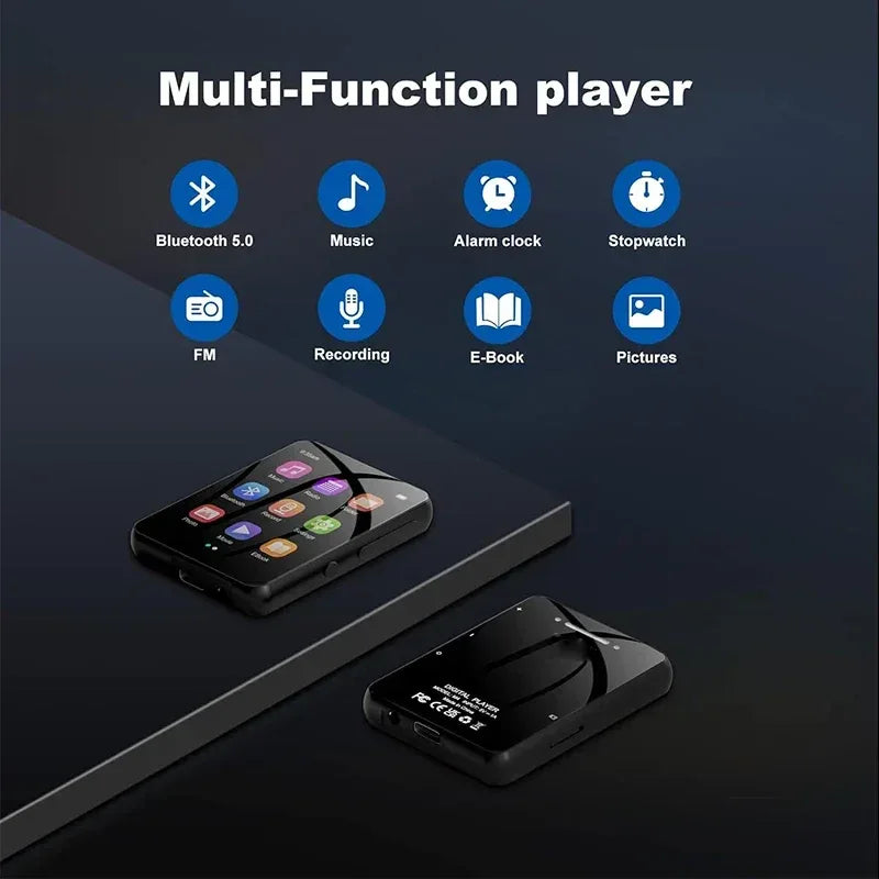 32GB 2.4'' Touch Screen Mp3 Player with BT 5.0, MP3 Player with Built-in HD Speaker FM radio and voice recording