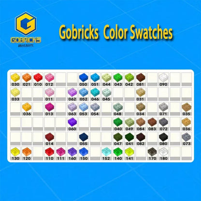 Gobricks 10PCS 41765 Bricks Wedge Curved Inverted 6 x 2 Parts Left Compatible MOC Building Block Adult Kids DIY Education Model