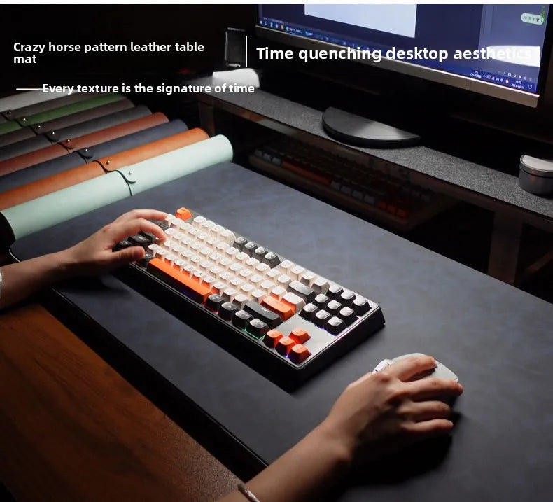 Wrist Pad Rest Keyboard Guard Three Pieces Desk Pad Waterproof PU Mouse Pad Large Mousepad Laptop Non-slip Desk Mat Mouse Mat
