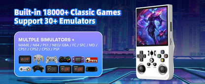 AISLPC R36MAX Retro Handheld Video Game Console Linux System 4.0 Inch IPS Screen Portable Pocket Video Player 128GB Games Gifts