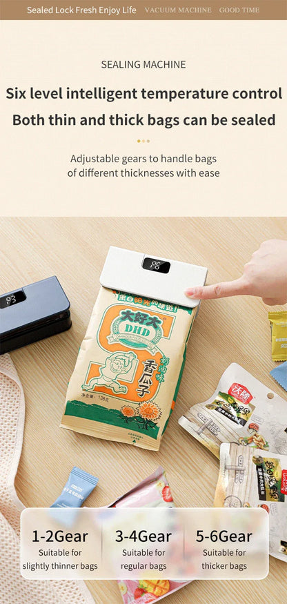 Mini Bag Sealer Plastic Bag Heat Sealer Plastic Bag Sealing Machine USB Rechargeable Portable Package Bags Sealer
