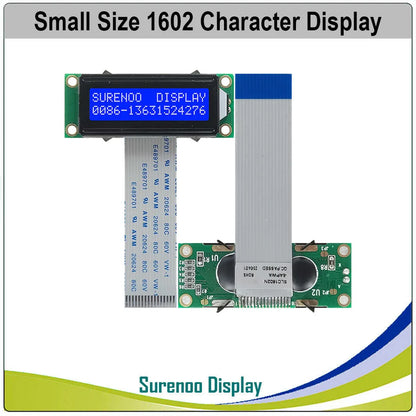 Surenoo 162 16X2 1602 Smaller Character LCD Module Display Screen LCM STN Yellow Green Blue Negative White Yellow LED Backlight