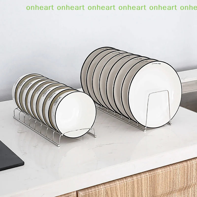 Stainless Steel Dish Draining Rack Kitchen Pot Lid Plates Storage Racks Multipurpose Shelf Bowl Drying Holder Kitchen Organizer