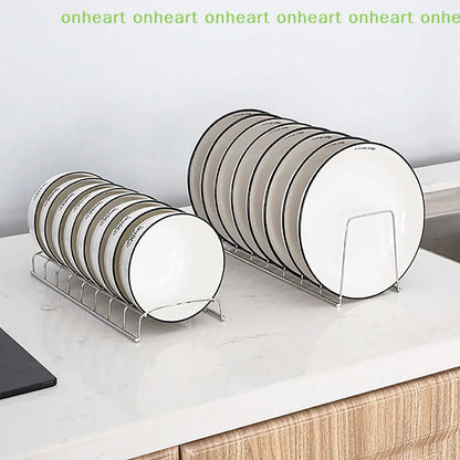 Stainless Steel Dish Draining Rack Kitchen Pot Lid Plates Storage Racks Multipurpose Shelf Bowl Drying Holder Kitchen Organizer