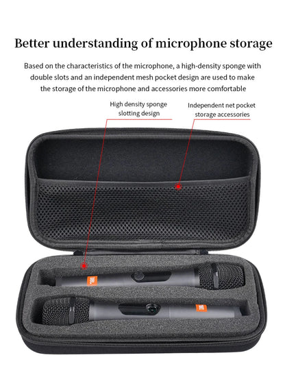 Hard EVA Microphone Storage Bag Transmitter Box Portable Bluetooth K Song Travel Carrying Case