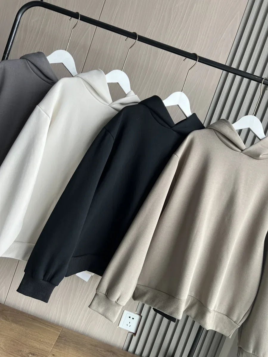 2024 Autumn/Winter new TRAF women's multi-color selection classic simple all-in-one hooded loose long-sleeved hoodie sweatpants
