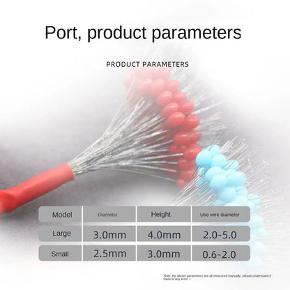 100pcs/Pack S/LOlive Float Fishing Bobber Silicone Stopper Red/Blue Space Bean Connector Line Resistance Fishing Accessories