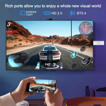 Android 14 ATV Smart TV Stick Support 4K Video 4K@60fps BT5.0 WiFi6 Rockchip RK3518 Quad Core Google Voice Remote Smart TV Box